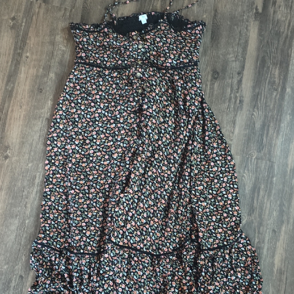 Dip Black Floral Maxi Dress